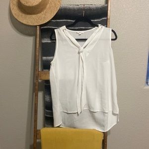 White chiffon blouse L